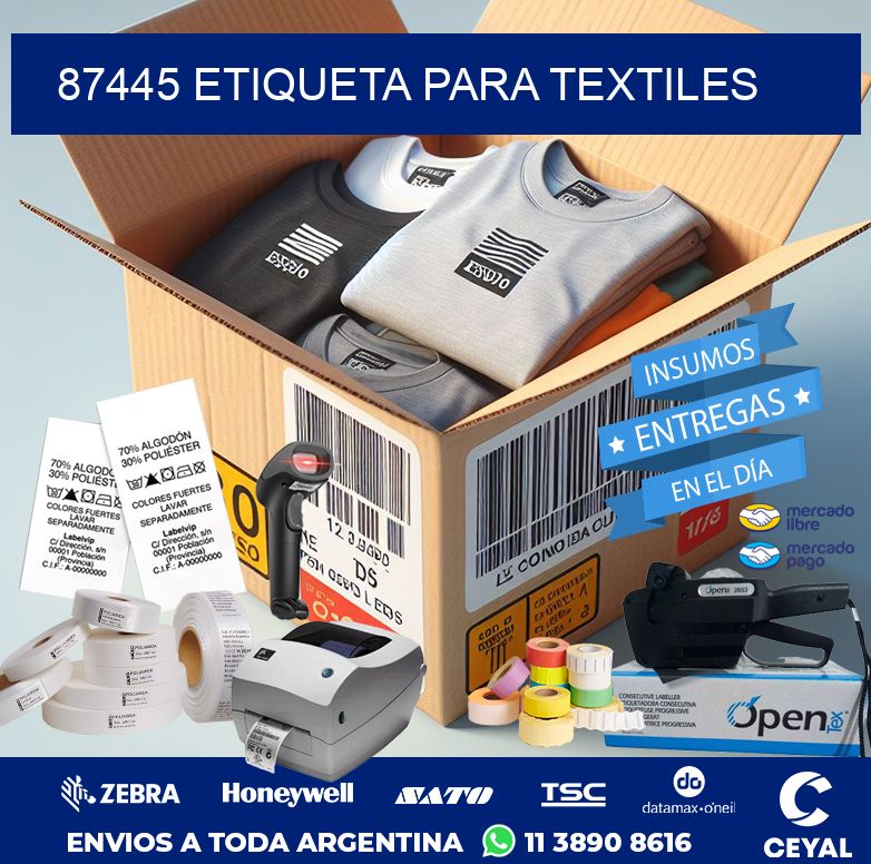 87445 ETIQUETA PARA TEXTILES