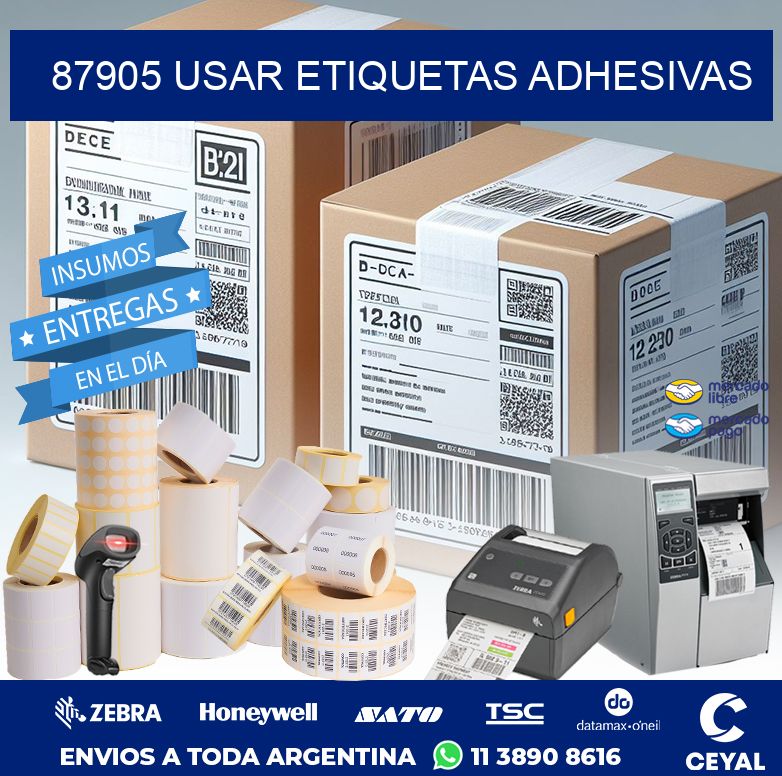 87905 USAR ETIQUETAS ADHESIVAS