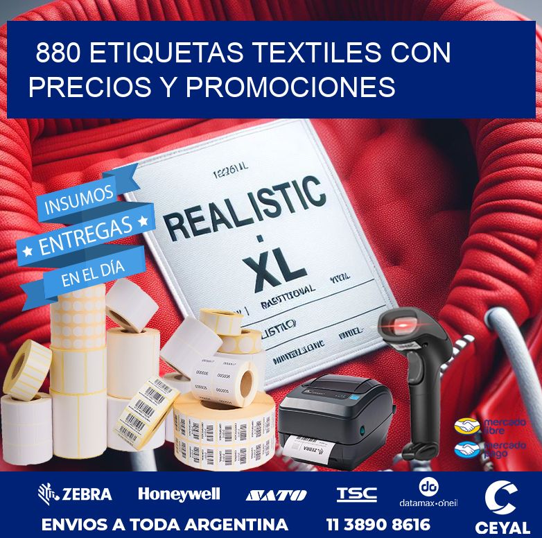 880 ETIQUETAS TEXTILES CON PRECIOS Y PROMOCIONES