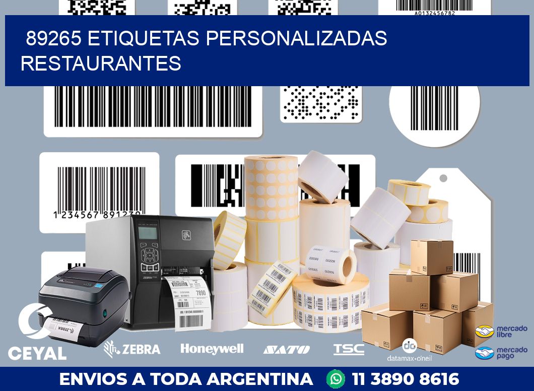 89265 ETIQUETAS PERSONALIZADAS RESTAURANTES