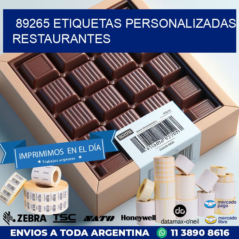 89265 ETIQUETAS PERSONALIZADAS RESTAURANTES