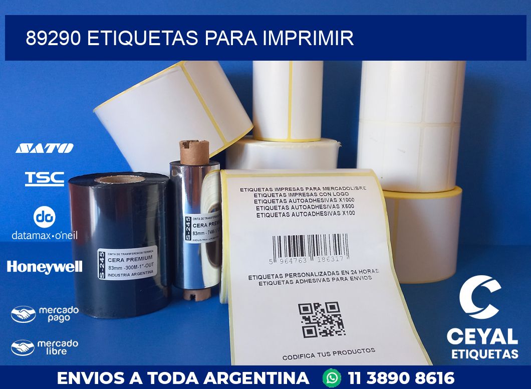 89290 ETIQUETAS PARA IMPRIMIR