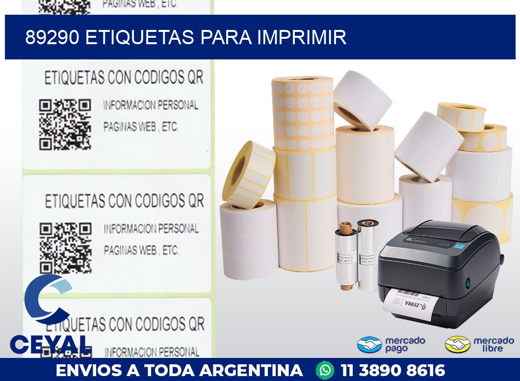 89290 ETIQUETAS PARA IMPRIMIR