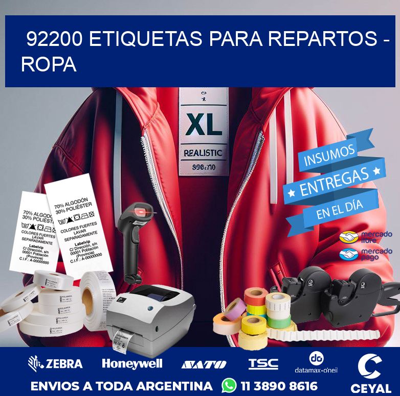 92200 ETIQUETAS PARA REPARTOS – ROPA