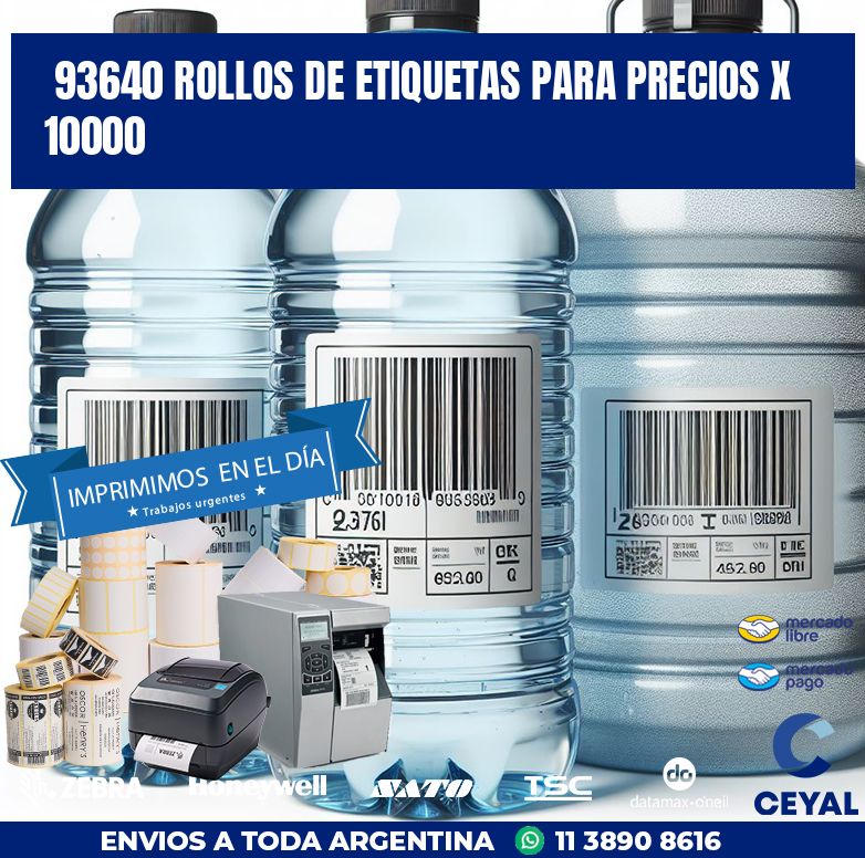 93640 ROLLOS DE ETIQUETAS PARA PRECIOS X 10000