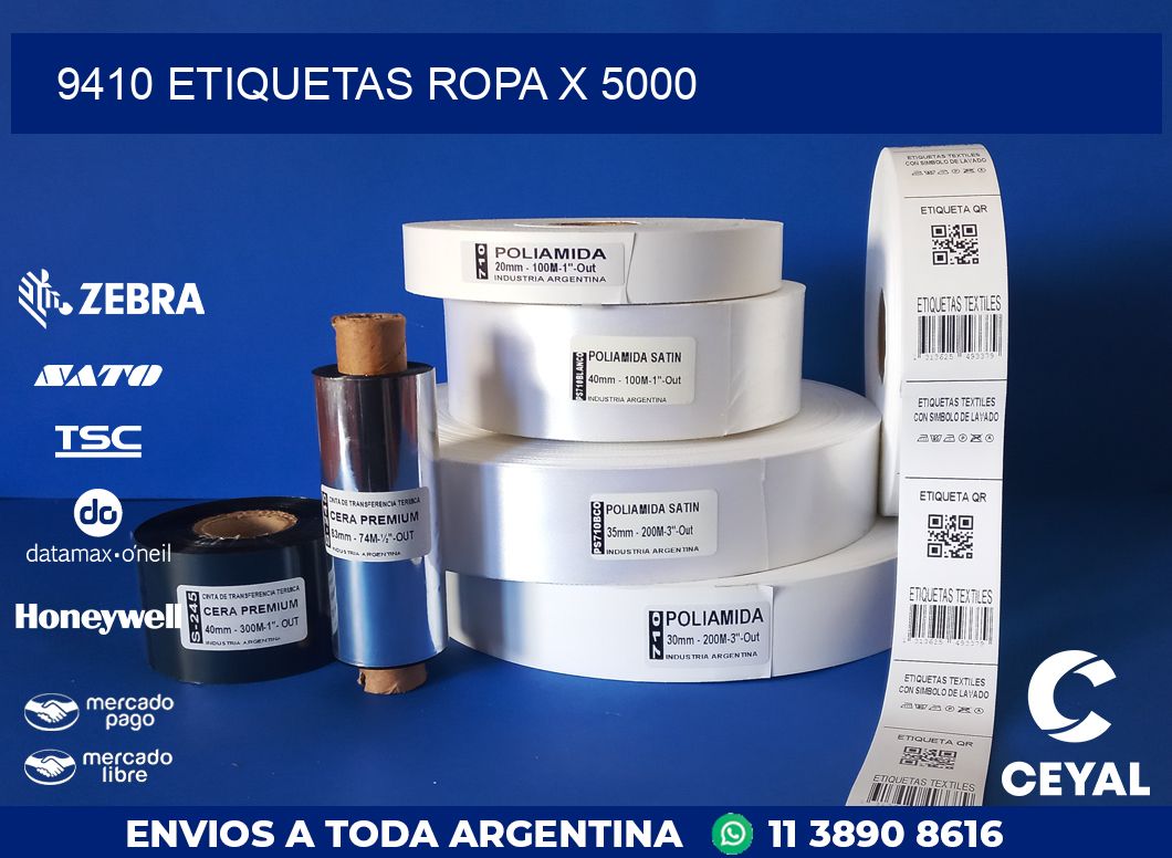 9410 ETIQUETAS ROPA X 5000