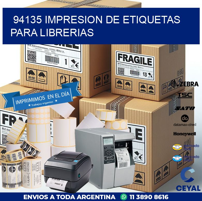94135 IMPRESION DE ETIQUETAS PARA LIBRERIAS