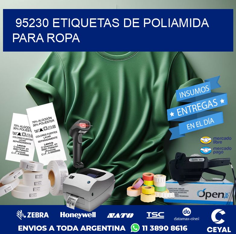 95230 ETIQUETAS DE POLIAMIDA PARA ROPA
