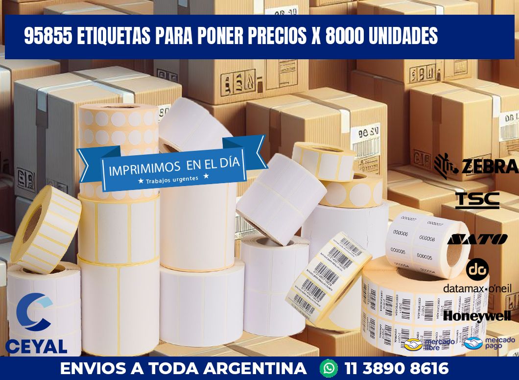 95855 ETIQUETAS PARA PONER PRECIOS X 8000 UNIDADES