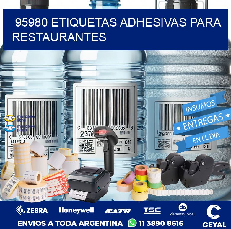 95980 ETIQUETAS ADHESIVAS PARA RESTAURANTES