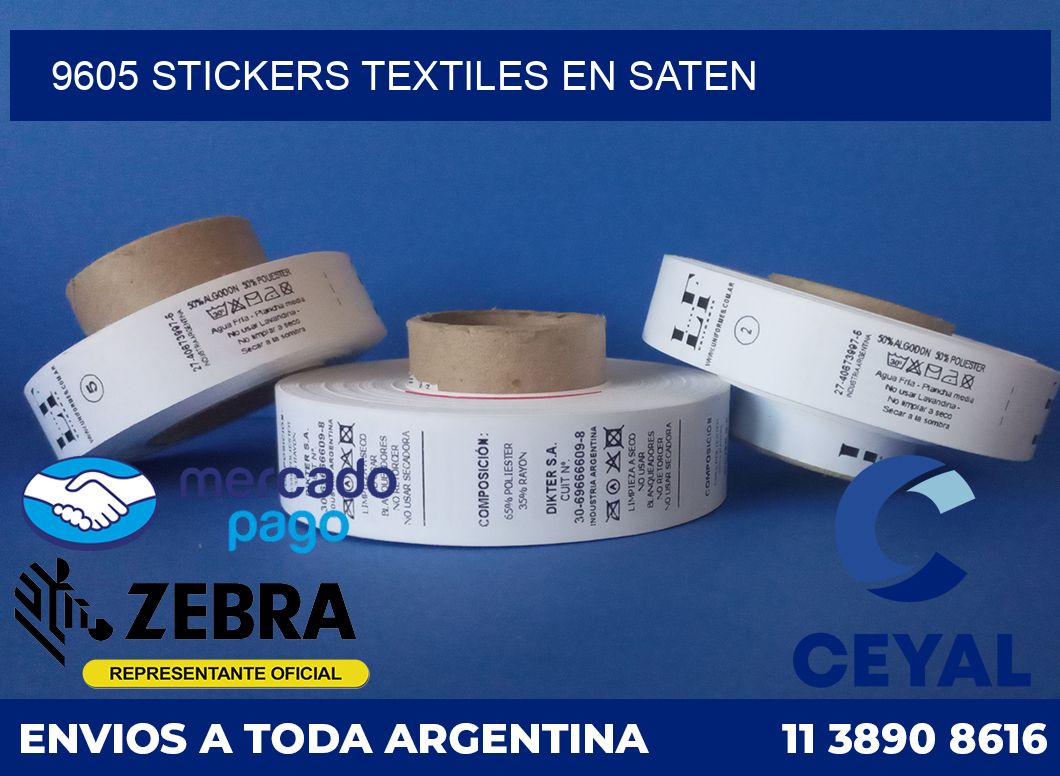 9605 STICKERS TEXTILES EN SATEN