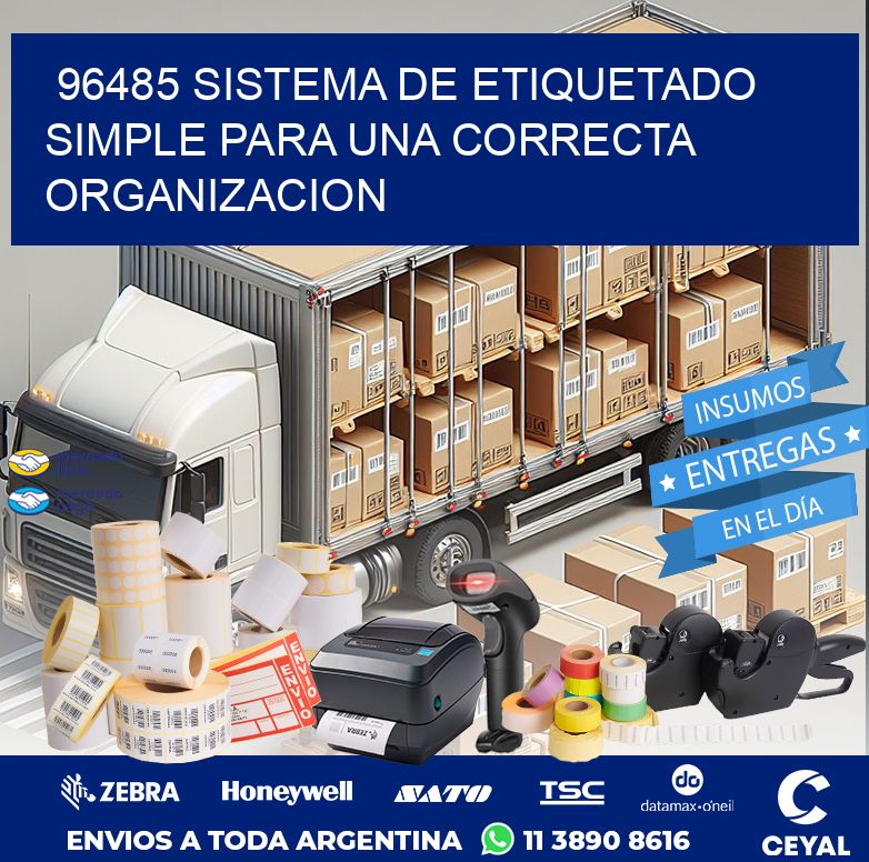 96485 SISTEMA DE ETIQUETADO SIMPLE PARA UNA CORRECTA ORGANIZACION