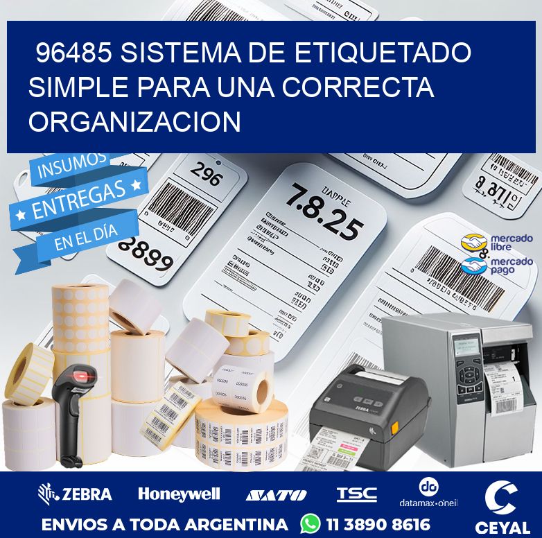 96485 SISTEMA DE ETIQUETADO SIMPLE PARA UNA CORRECTA ORGANIZACION