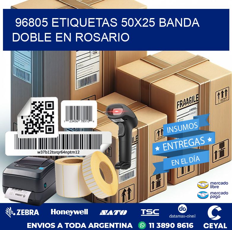 96805 ETIQUETAS 50X25 BANDA DOBLE EN ROSARIO