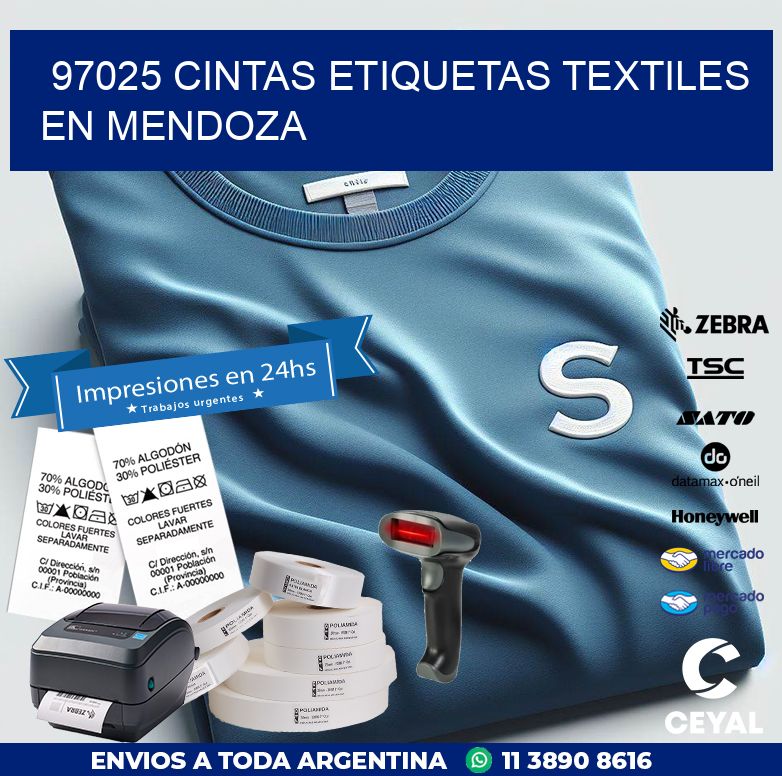 97025 CINTAS ETIQUETAS TEXTILES EN MENDOZA