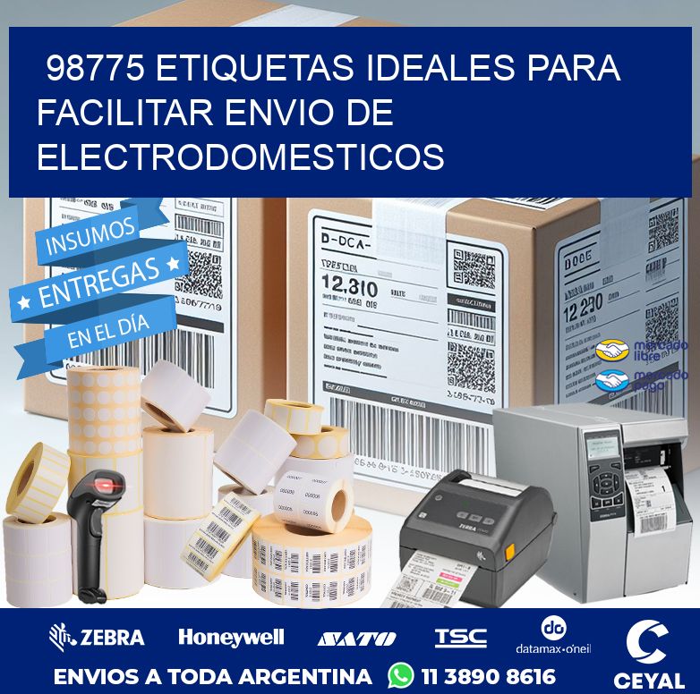 98775 ETIQUETAS IDEALES PARA FACILITAR ENVIO DE ELECTRODOMESTICOS