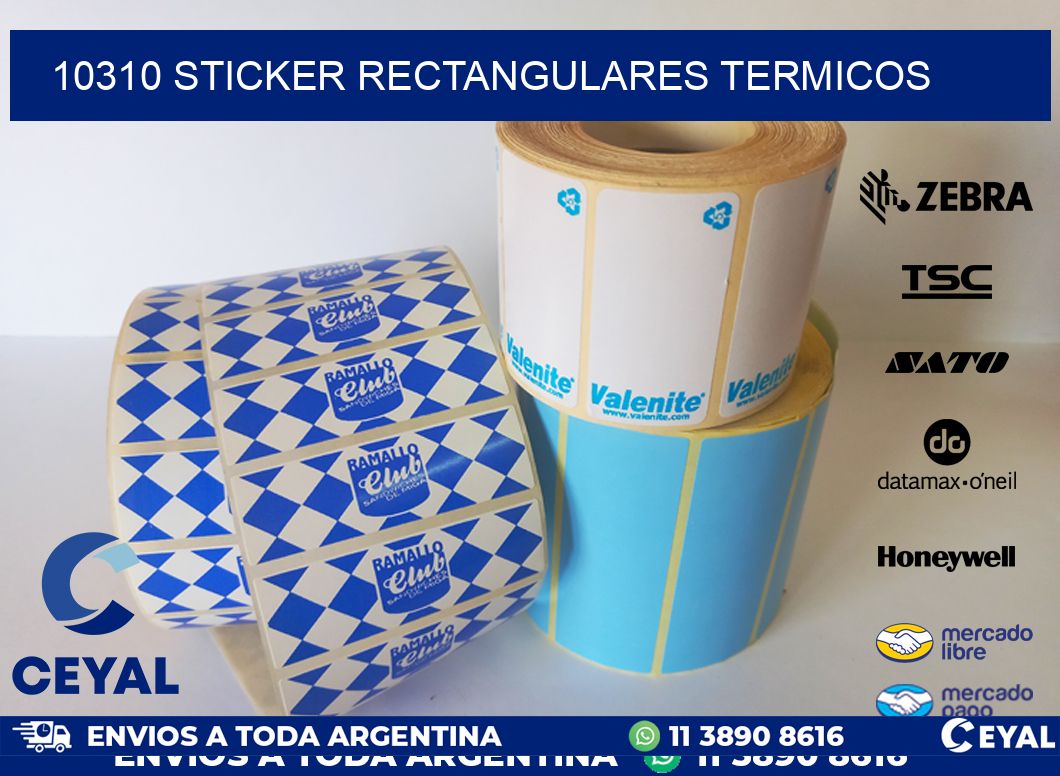 10310 Sticker rectangulares termicos