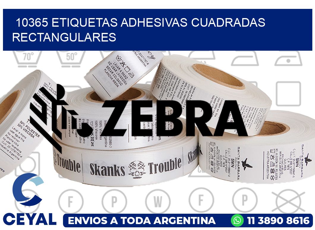 10365 ETIQUETAS ADHESIVAS CUADRADAS RECTANGULARES