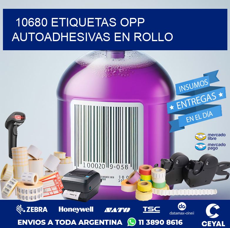 10680 ETIQUETAS OPP AUTOADHESIVAS EN ROLLO