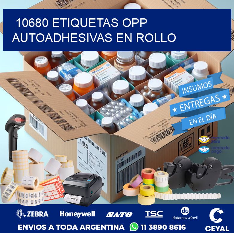 10680 ETIQUETAS OPP AUTOADHESIVAS EN ROLLO