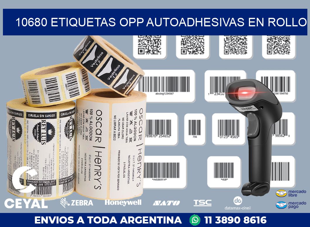 10680 ETIQUETAS OPP AUTOADHESIVAS EN ROLLO