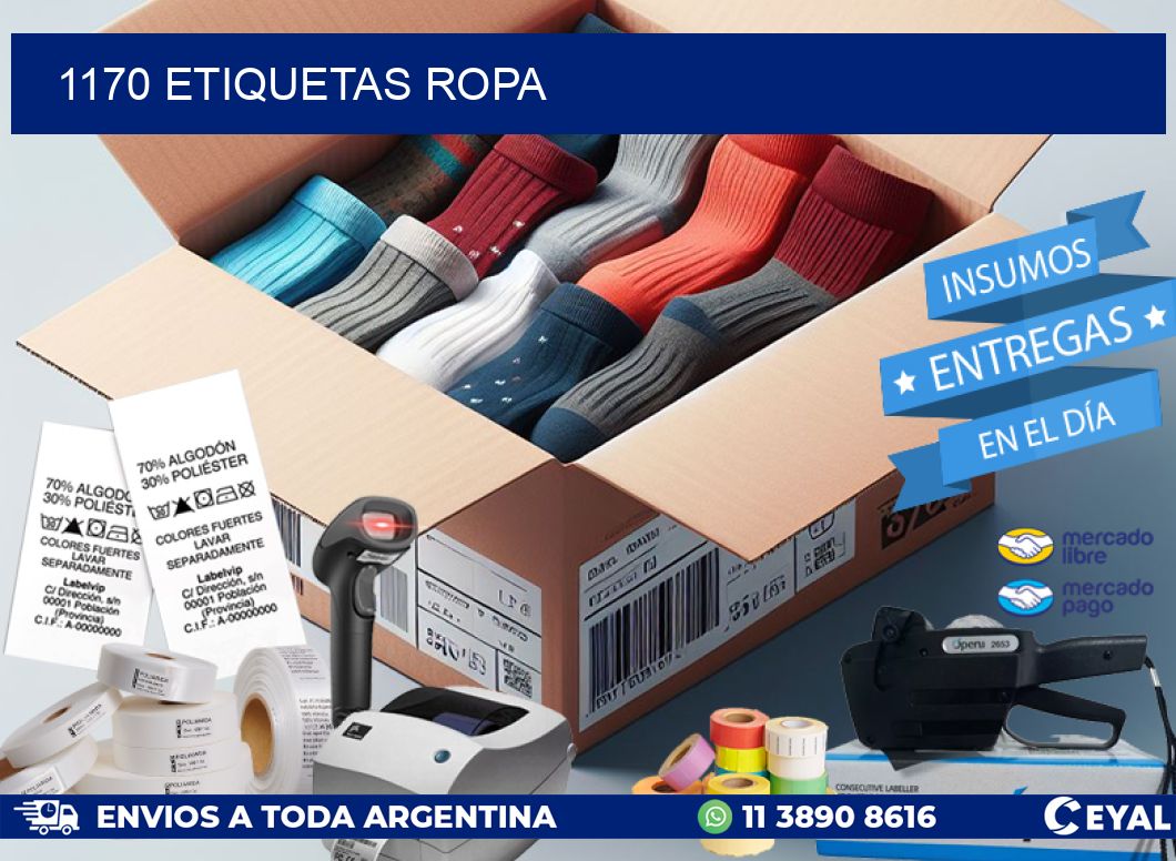 1170 ETIQUETAS ROPA