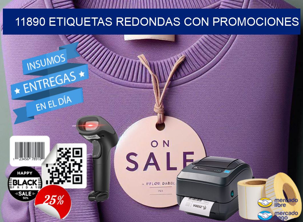 11890 ETIQUETAS REDONDAS CON PROMOCIONES