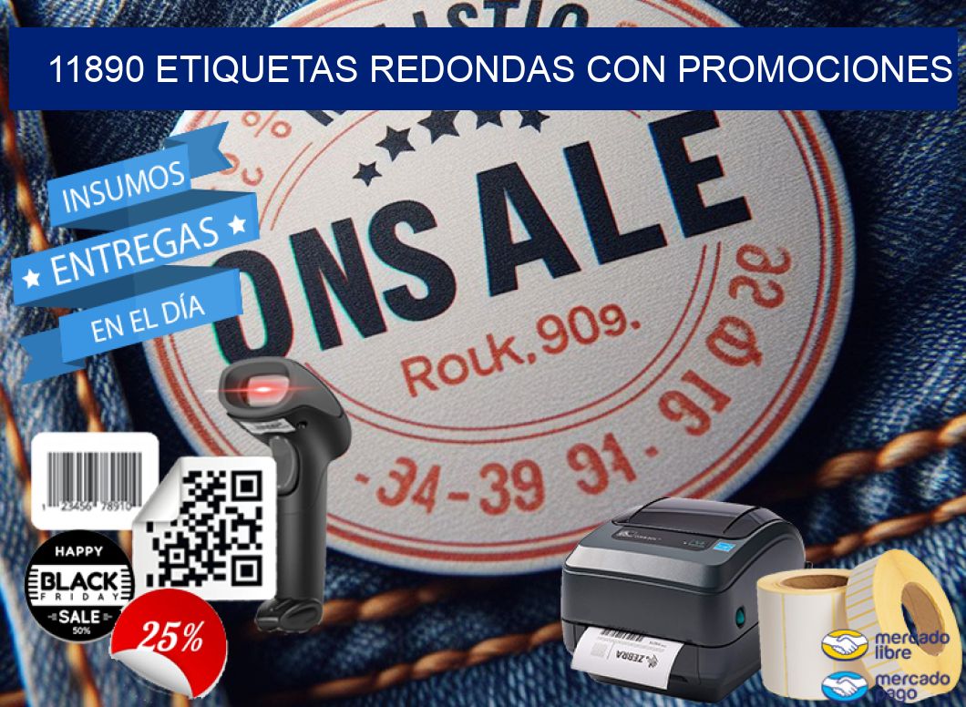 11890 ETIQUETAS REDONDAS CON PROMOCIONES