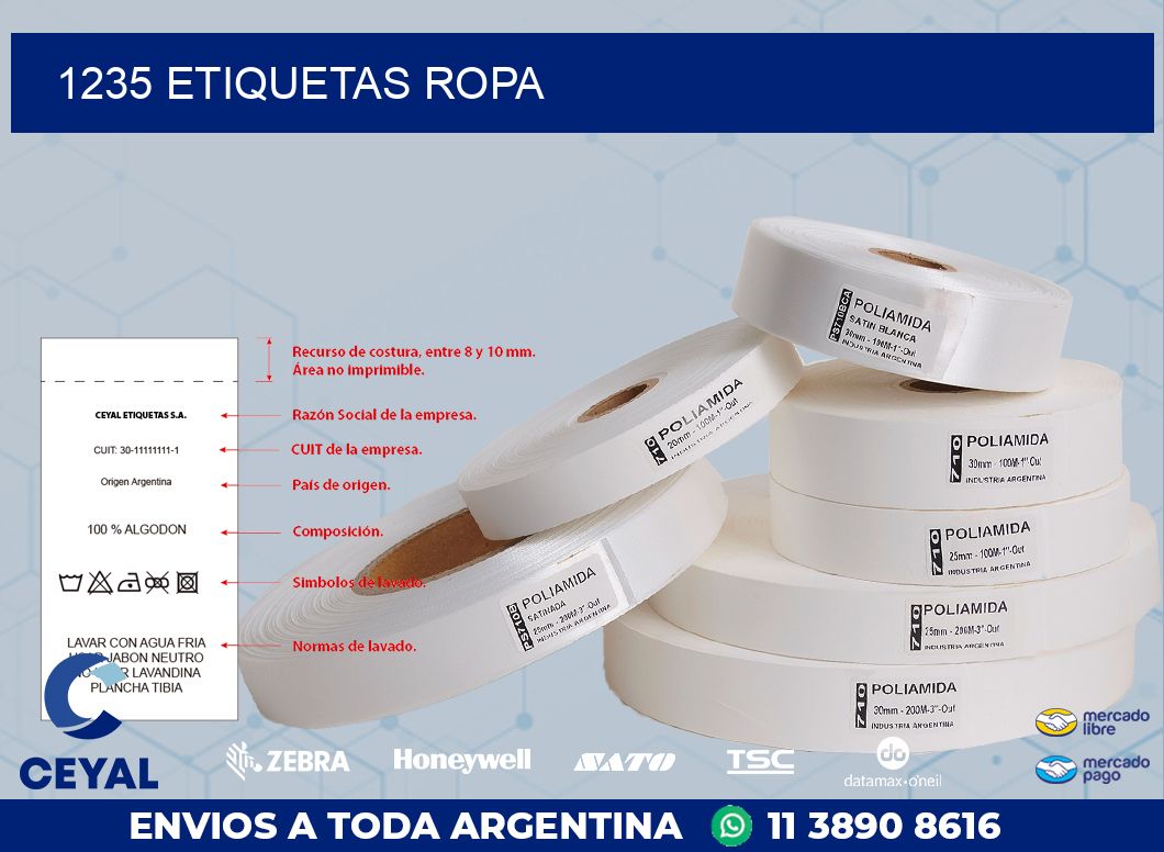 1235 ETIQUETAS ROPA