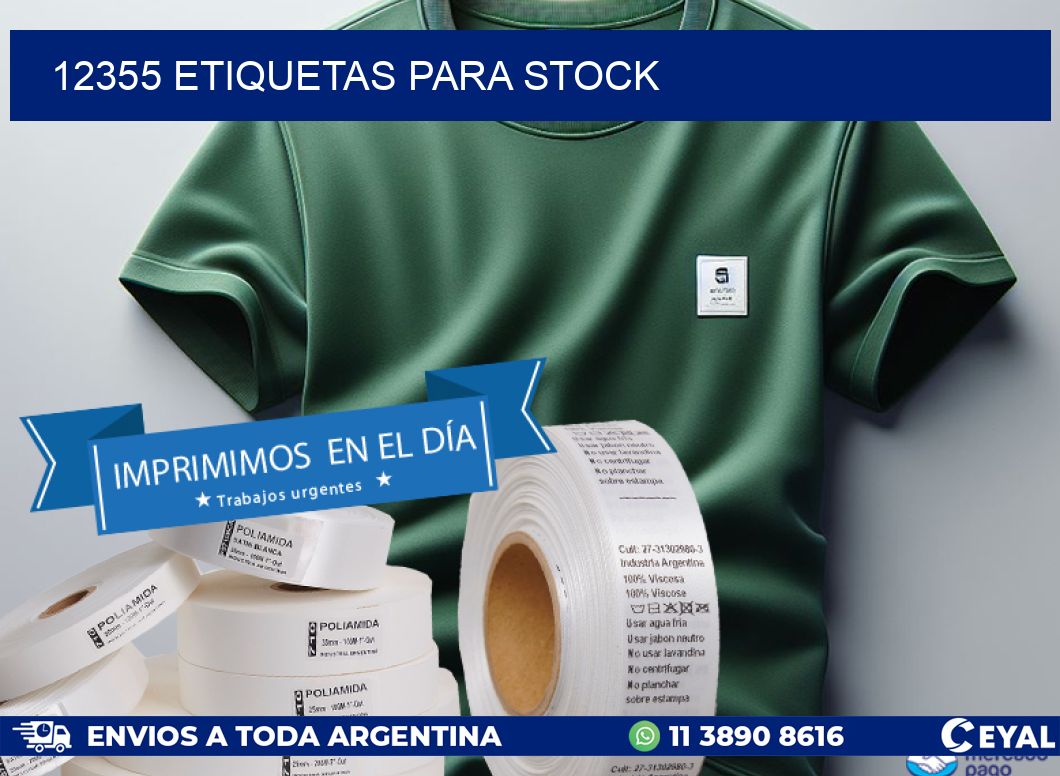 12355 ETIQUETAS PARA STOCK
