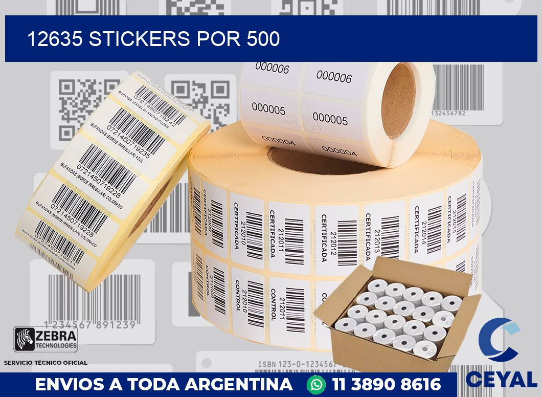 12635 STICKERS POR 500