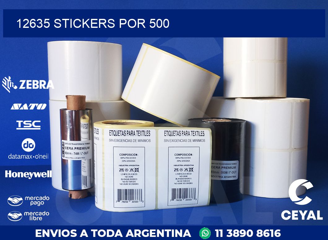12635 STICKERS POR 500