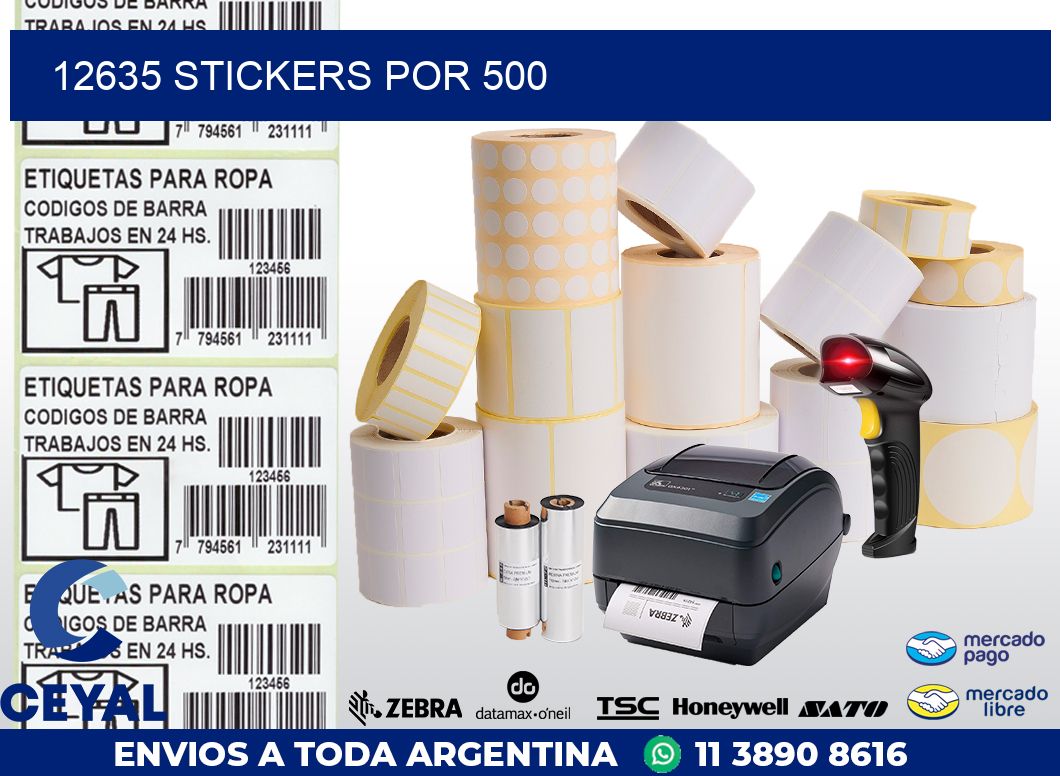 12635 STICKERS POR 500
