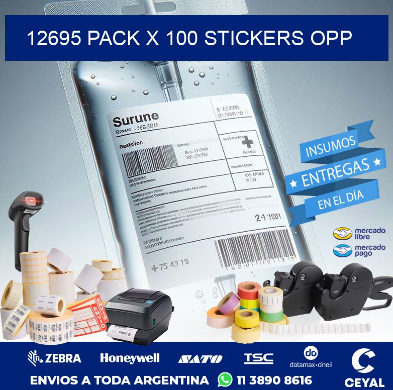 12695 PACK X 100 STICKERS OPP