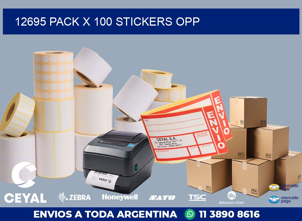 12695 PACK X 100 STICKERS OPP