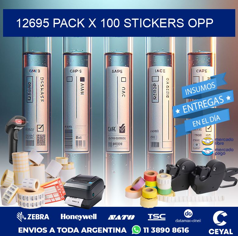 12695 PACK X 100 STICKERS OPP