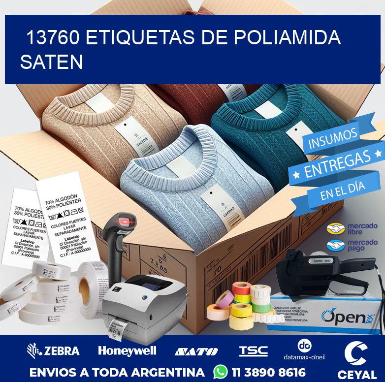 13760 ETIQUETAS DE POLIAMIDA SATEN