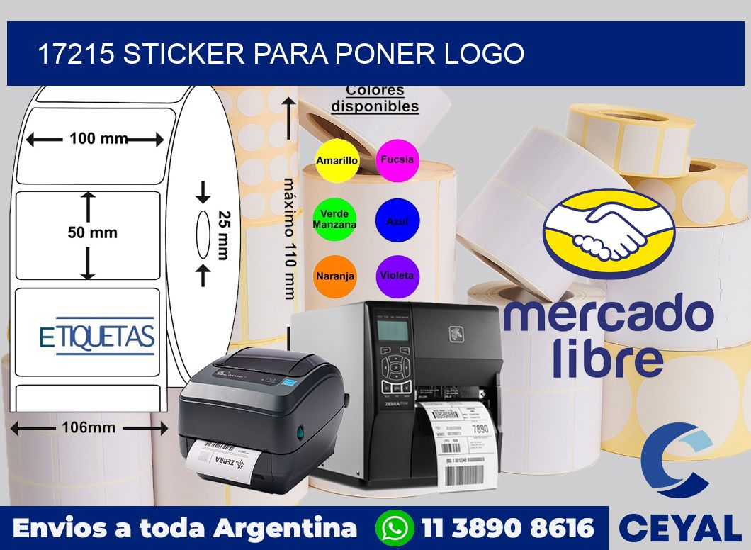 17215 STICKER PARA PONER LOGO
