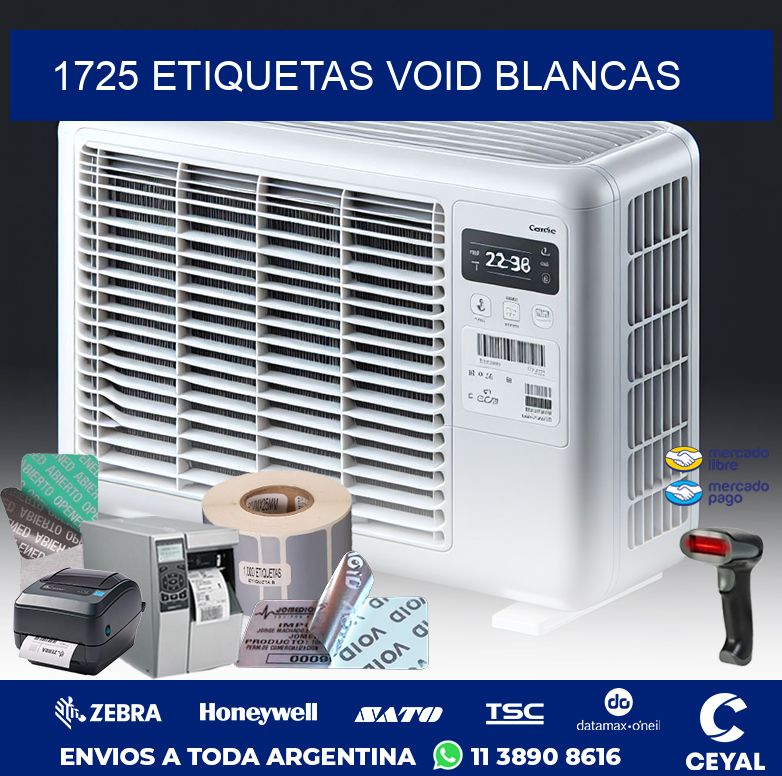 1725 ETIQUETAS VOID BLANCAS