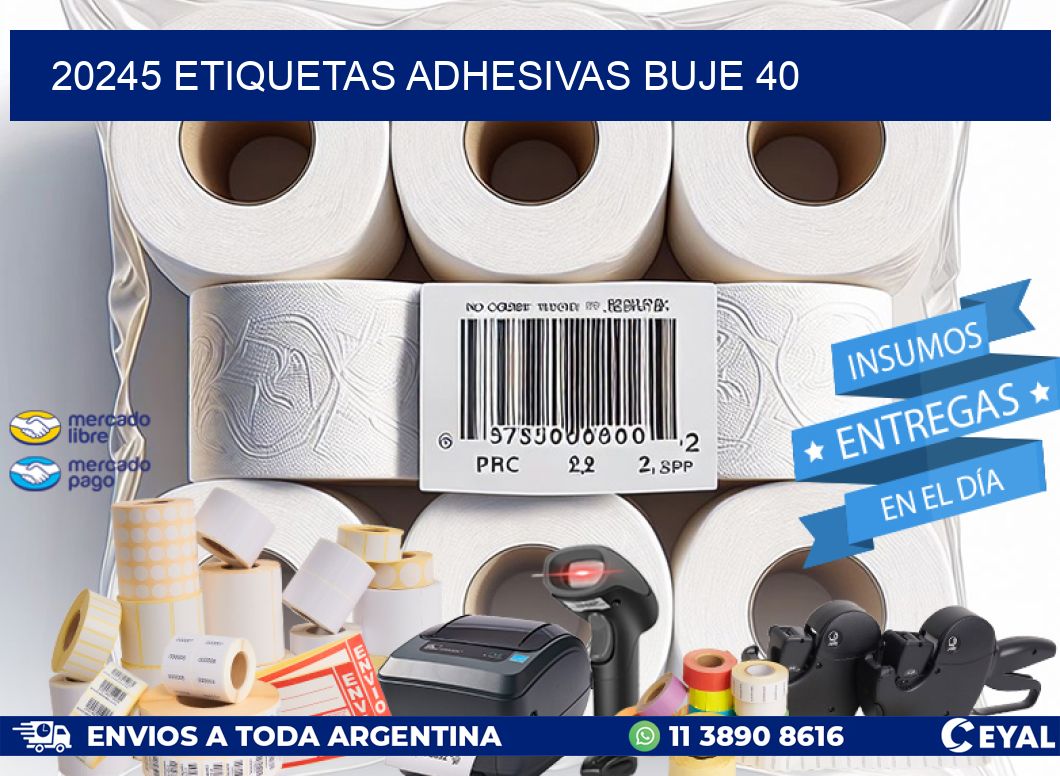 20245 ETIQUETAS ADHESIVAS BUJE 40