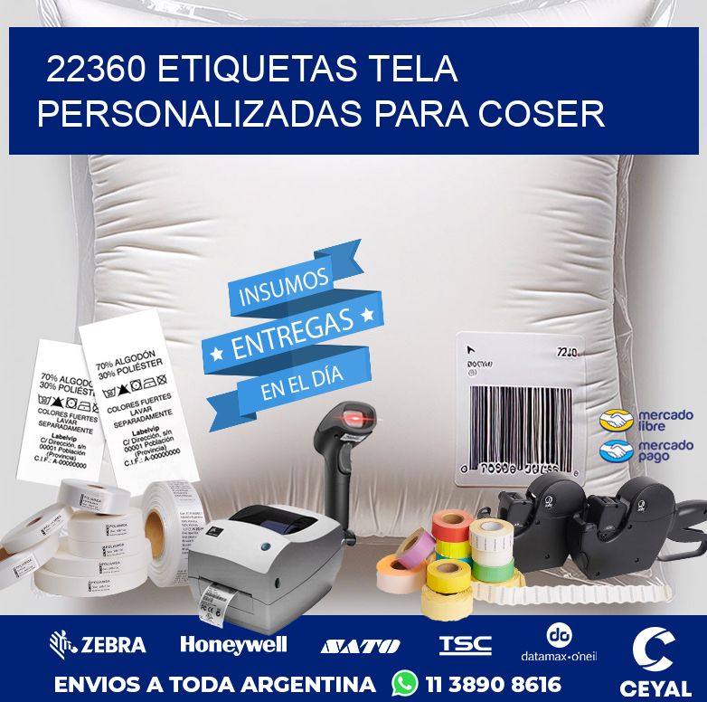22360 ETIQUETAS TELA PERSONALIZADAS PARA COSER