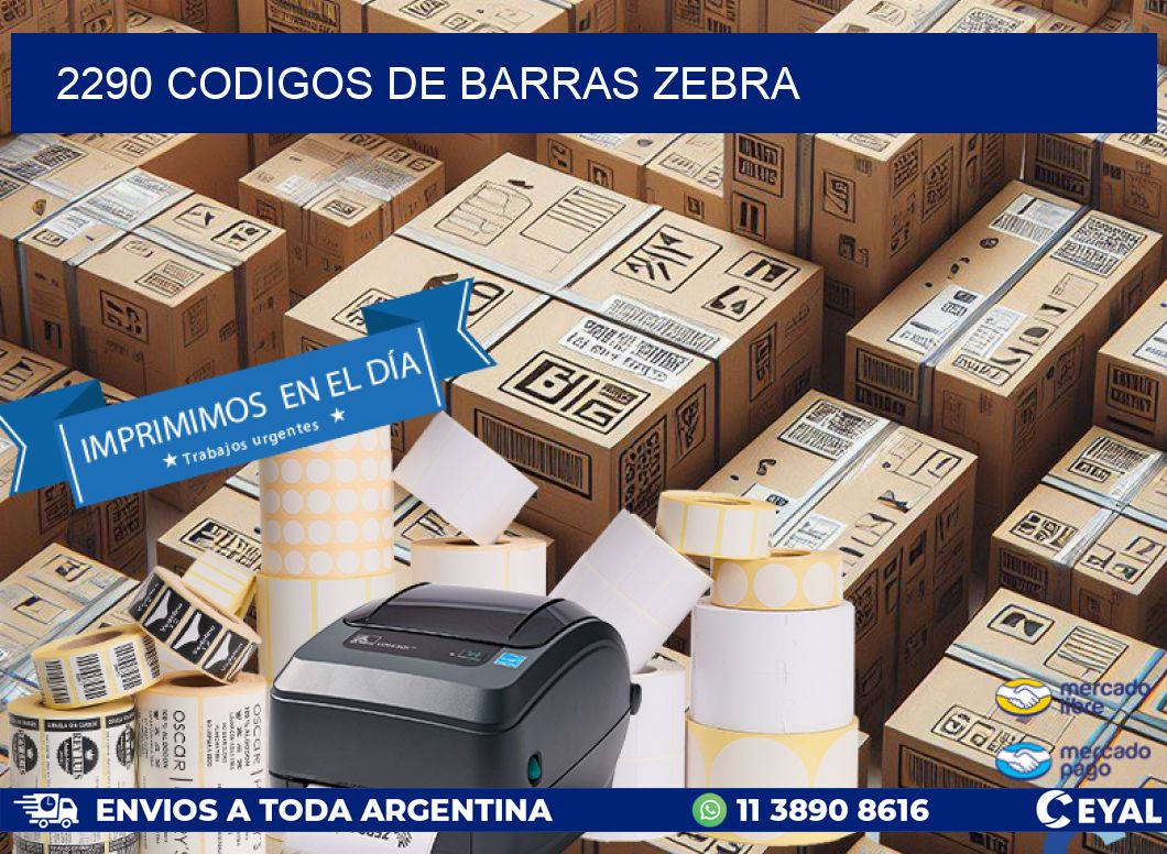 2290 codigos de barras zebra