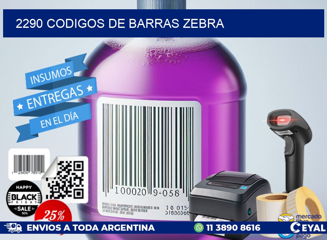 2290 codigos de barras zebra