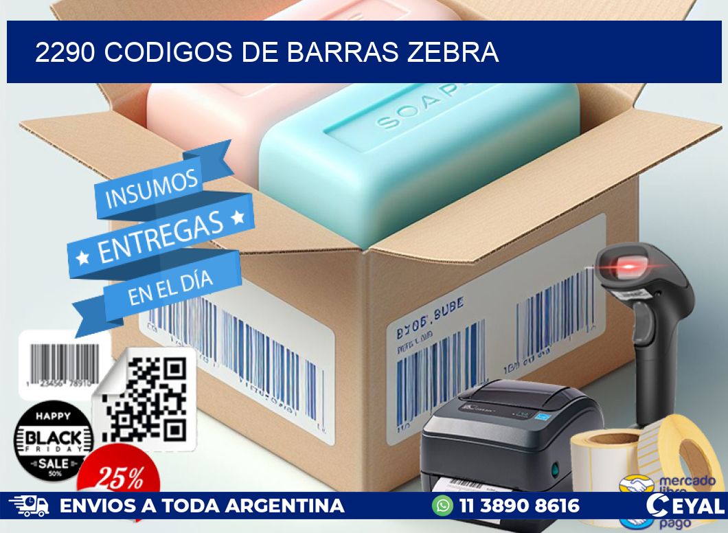 2290 codigos de barras zebra