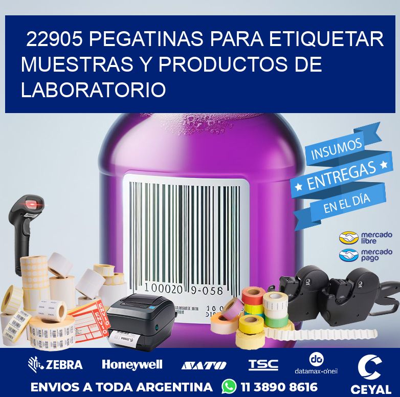 22905 PEGATINAS PARA ETIQUETAR MUESTRAS Y PRODUCTOS DE LABORATORIO