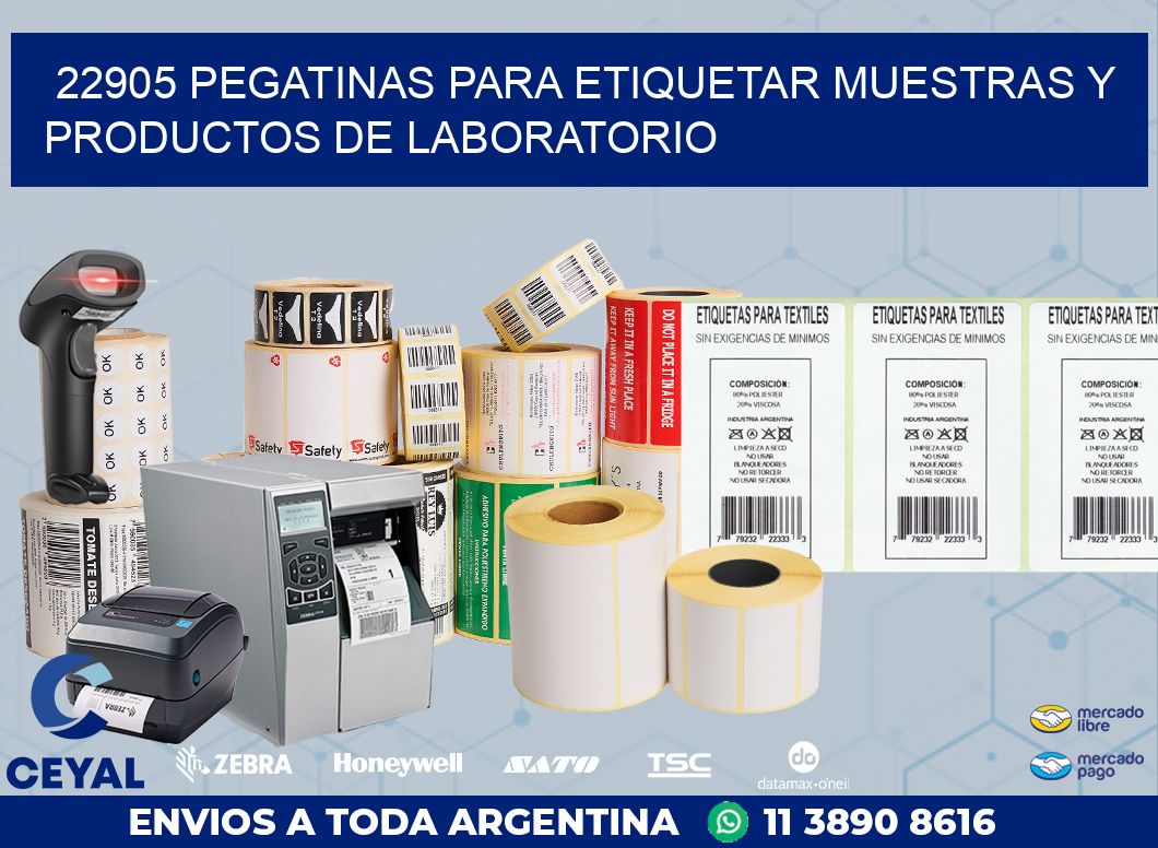 22905 PEGATINAS PARA ETIQUETAR MUESTRAS Y PRODUCTOS DE LABORATORIO