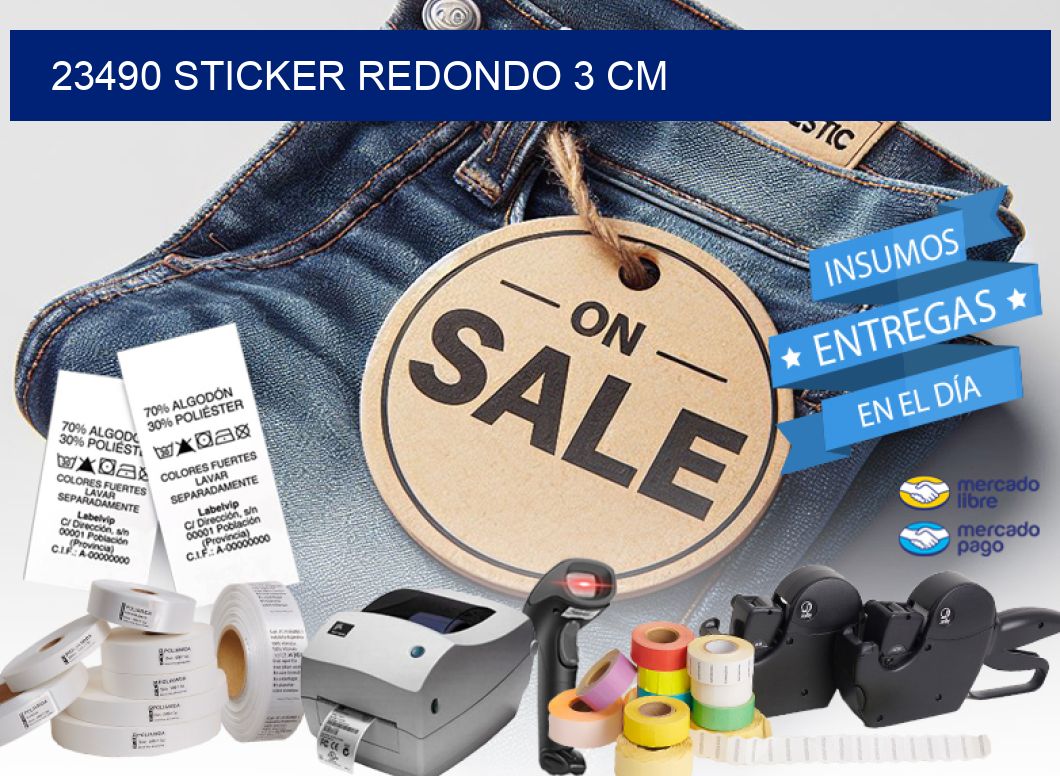 23490 STICKER REDONDO 3 CM