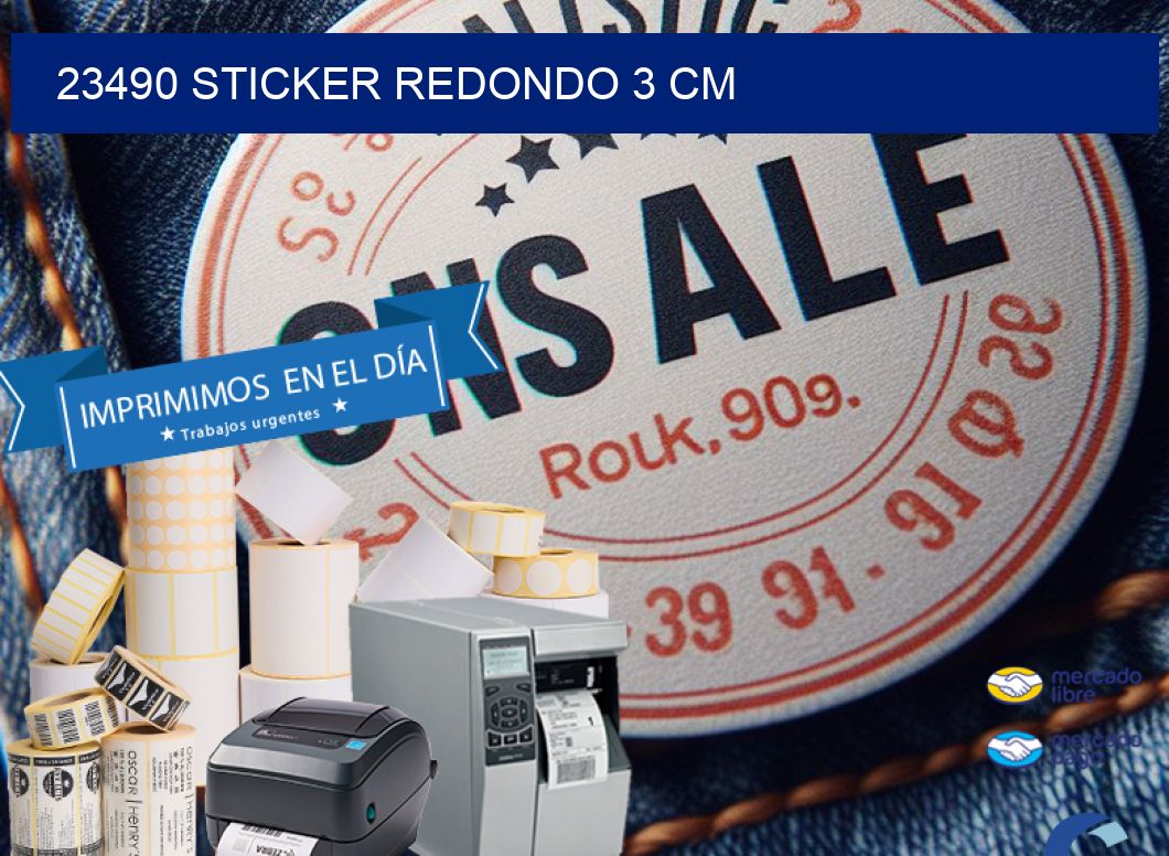 23490 STICKER REDONDO 3 CM