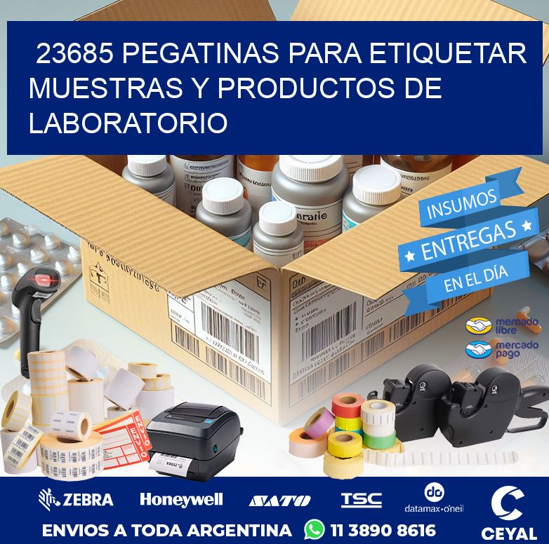 23685 PEGATINAS PARA ETIQUETAR MUESTRAS Y PRODUCTOS DE LABORATORIO