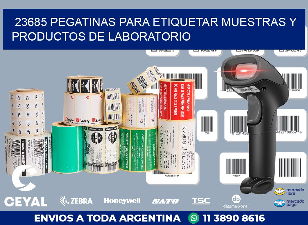 23685 PEGATINAS PARA ETIQUETAR MUESTRAS Y PRODUCTOS DE LABORATORIO